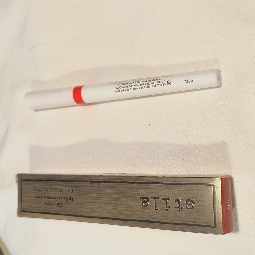 Stila NIB Calligraphy lip stain, full size, color is Ruth